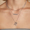 Necklaces & Bracelets - R Initial Bold Pendant Necklace in Silver - Pendant Necklace - Astrid &amp; Miyu