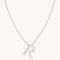 Necklaces & Bracelets - R Initial Bold Pendant Necklace in Silver - Pendant Necklace - Astrid &amp; Miyu