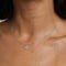 Gemstone Necklaces - B Initial Pavé Pendant Necklace in Silver - Pendant Necklace - Astrid &amp; Miyu