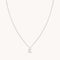 Gemstone Necklaces - E Initial Pavé Pendant Necklace in Silver - Pendant Necklace - Astrid &amp; Miyu