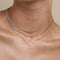 18k Gold Plated Jewellery - F Initial Pavé Pendant Necklace in Gold - Pendant Necklaces - Astrid &amp; Miyu