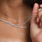 Gemstone Necklaces - F Initial Pavé Pendant Necklace in Silver - Pendant Necklace - Astrid &amp; Miyu