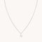 Gemstone Necklaces - H Initial Pavé Pendant Necklace in Silver - Pendant Necklace - Astrid &amp; Miyu
