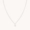 Gemstone Necklaces - K Initial Pavé Pendant Necklace in Silver - Pendant Necklace - Astrid &amp; Miyu