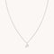 Gemstone Necklaces - P Initial Pavé Pendant Necklace in Silver - Pendant Necklace - Astrid &amp; Miyu