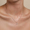 18k Gold Plated Jewellery - R Initial Pavé Pendant Necklace in Gold - Pendant Necklace - Astrid &amp; Miyu