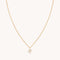 18k Gold Plated Jewellery - R Initial Pavé Pendant Necklace in Gold - Pendant Necklace - Astrid &amp; Miyu