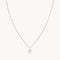 Gemstone Necklaces - R Initial Pavé Pendant Necklace in Silver - Pendant Necklace - Astrid &amp; Miyu