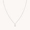Gemstone Necklaces - S Initial Pavé Pendant Necklace in Silver - Pendant Necklace - Astrid &amp; Miyu