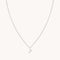 Gemstone Necklaces - T Initial Pavé Pendant Necklace in Silver - Pendant Necklace - Astrid &amp; Miyu
