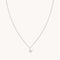 Gemstone Necklaces - W Initial Pavé Pendant Necklace in Silver - Pendant Necklace - Astrid &amp; Miyu
