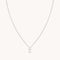 Gemstone Necklaces - Z Initial Pavé Pendant Necklace in Silver - Pendant Necklace - Astrid &amp; Miyu