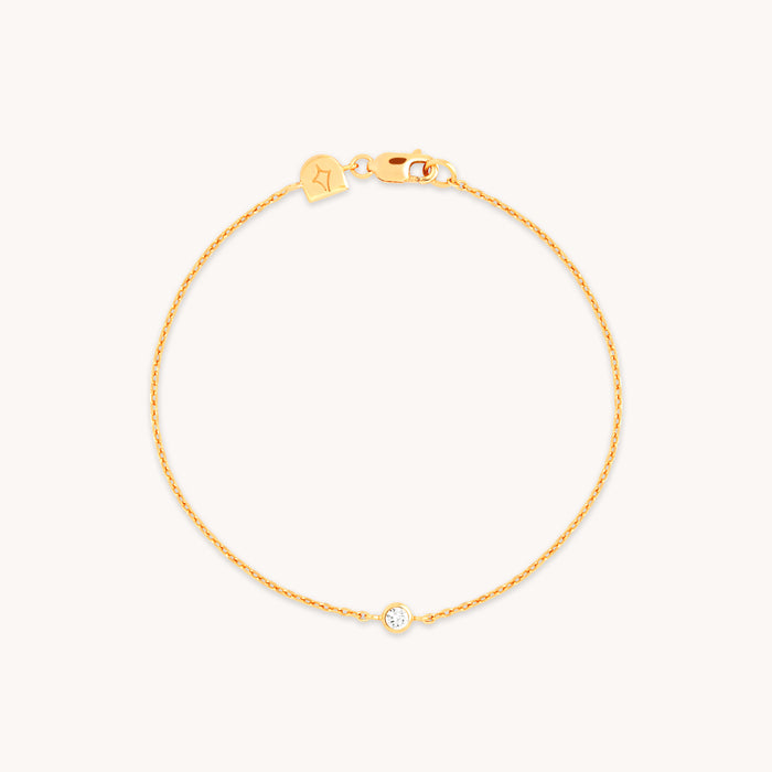 18k Gold Plated Jewellery - Essential Crystal Charm Bracelet in Gold - Bracelets - Astrid &amp; Miyu