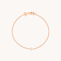 18k Rose Gold Plated Jewellery - Essential Crystal Charm Bracelet in Rose Gold - Bracelets - Astrid &amp; Miyu