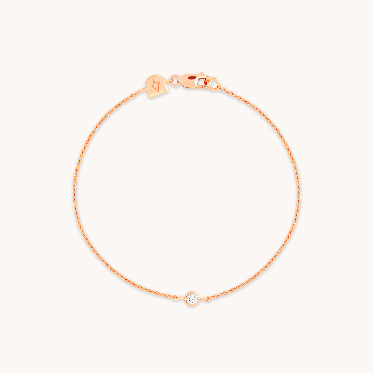 18k Rose Gold Plated Jewellery - Essential Crystal Charm Bracelet in Rose Gold - Bracelets - Astrid &amp; Miyu