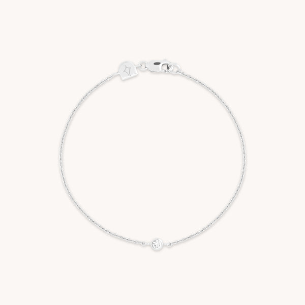 Bracelets - Essential Crystal Charm Bracelet in Silver - Bracelets - Astrid &amp; Miyu
