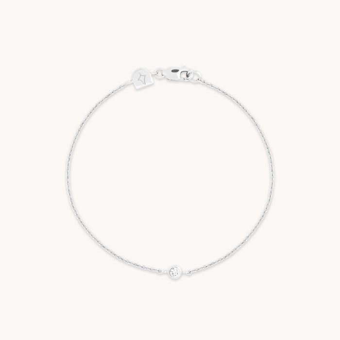 Bracelets - Essential Crystal Charm Bracelet in Silver - Bracelets - Astrid &amp; Miyu