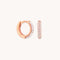 18k Rose Gold Plated Jewellery - Bold Pavé Huggies in Rose Gold - Huggies - Astrid &amp; Miyu