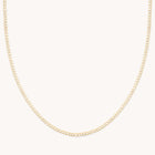 18k Gold Plated Jewellery - Gleam Tennis Chain Necklace in Gold - Chain Necklaces - Astrid &amp; Miyu