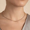 18k Gold Plated Jewellery - Gleam Tennis Chain Necklace in Gold - Chain Necklaces - Astrid &amp; Miyu