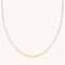 18k Rose Gold Plated Jewellery - Gleam Tennis Chain Necklace in Rose Gold - Chain Necklaces - Astrid &amp; Miyu