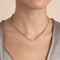 18k Rose Gold Plated Jewellery - Gleam Tennis Chain Necklace in Rose Gold - Chain Necklaces - Astrid &amp; Miyu