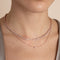 18k Rose Gold Plated Jewellery - Gleam Tennis Chain Necklace in Rose Gold - Chain Necklaces - Astrid &amp; Miyu