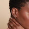 14k Gold Opal & Topaz - Cosmic Star Topaz Hoops in Solid Gold - Hoop Earrings - Astrid &amp; Miyu