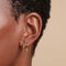 14k Gold Opal & Topaz - Cosmic Star Topaz Hoops in Solid Gold - Hoop Earrings - Astrid &amp; Miyu