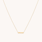 14k Gold Opal & Topaz - Cosmic Star Topaz Bar Necklace in Solid Gold - Necklace - Astrid &amp; Miyu