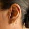 April White Topaz - White Topaz Pavé Hoops in Solid Gold - Hoop Earrings - Astrid &amp; Miyu