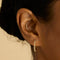 April White Topaz - White Topaz Pavé Hoops in Solid Gold - Hoop Earrings - Astrid &amp; Miyu