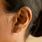 April White Topaz - White Topaz Pavé Hoops in Solid White Gold - Hoop Earrings - Astrid &amp; Miyu