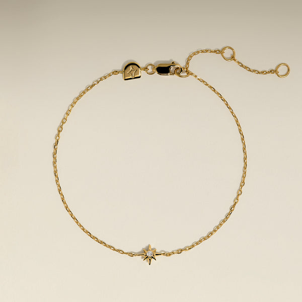 Shooting Star Charm Bracelet in Gold-Astrid &amp; Miyu