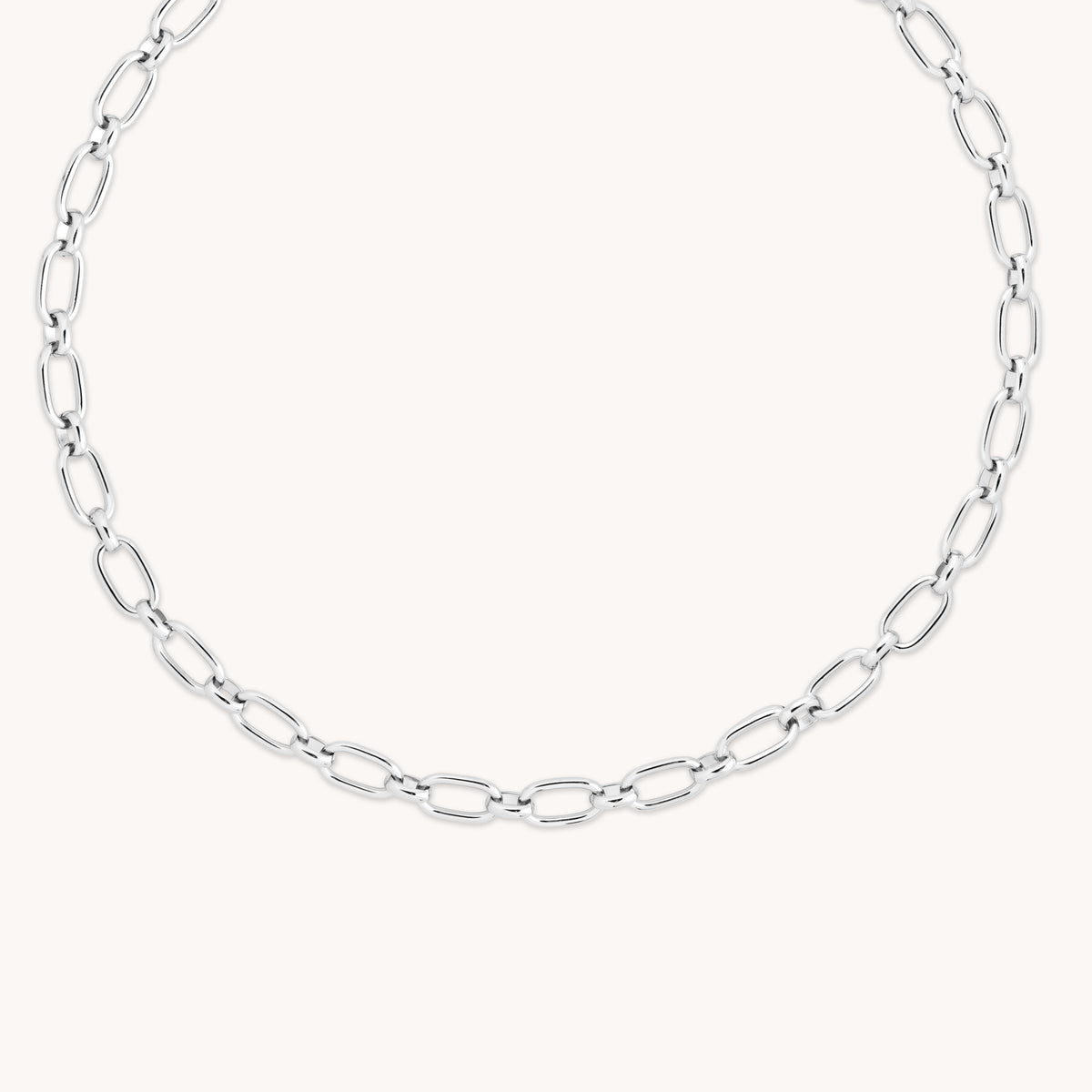 Open Link Chain Necklace in Silver-Astrid &amp; Miyu