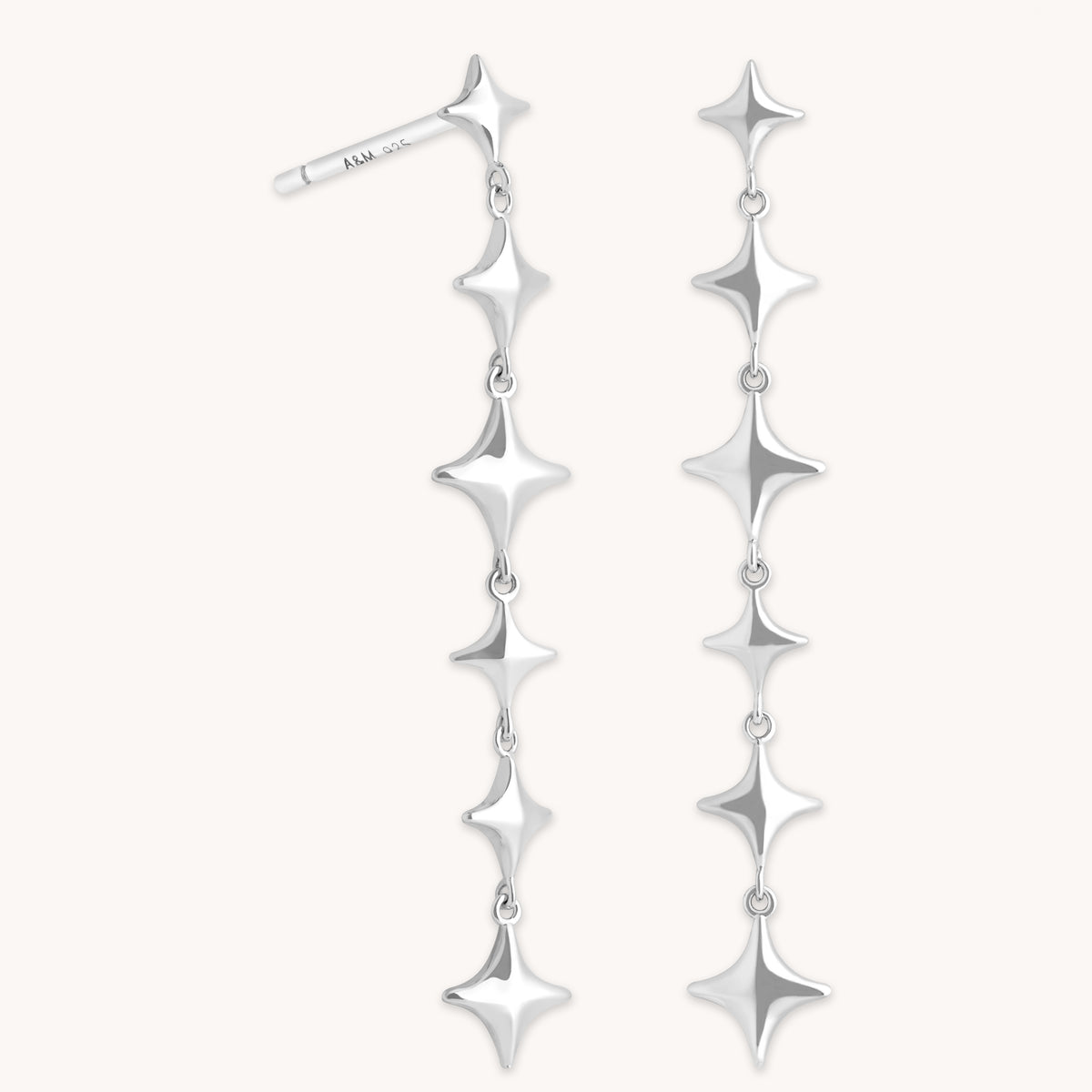 Cosmic Star Drop Studs in Silver-Astrid &amp; Miyu