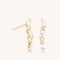 White Topaz Cluster Drop Studs in 9k Gold-Astrid &amp; Miyu