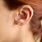 White Topaz Cluster Drop Studs in 9k Gold-Astrid &amp; Miyu