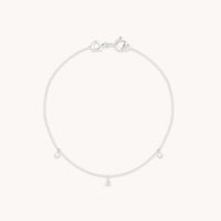 Bracelets - Diamond Charm Bracelet in Solid White Gold - Charm Bracelets - Astrid &amp; Miyu