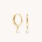 Earrings - Diamond Charm Huggies in Solid Gold - Huggies - Astrid &amp; Miyu