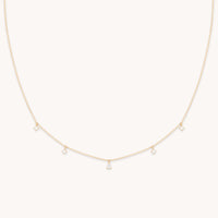 Charm Necklaces - Diamond Charm Necklace in Solid Gold - Charm Necklaces - Astrid &amp; Miyu