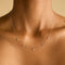 Charm Necklaces - Diamond Charm Necklace in Solid White Gold - Charm Necklaces - Astrid &amp; Miyu