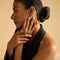 Lab-Grown Diamonds - Diamond Pear Open Ring in Solid Gold - Open Rings - Astrid &amp; Miyu