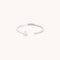 Lab-Grown Diamonds - Diamond Pear Open Ring in Solid White Gold - Open Rings - Astrid &amp; Miyu