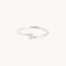 Lab-Grown Diamonds - Diamond Duo Open Ring in Solid White Gold - Open Rings - Astrid &amp; Miyu