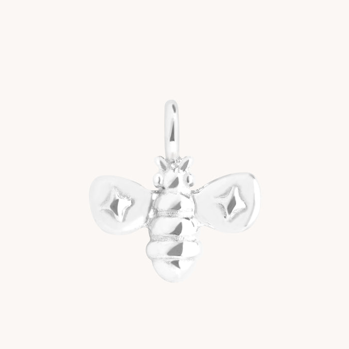 Manchester Bee Charm 9k White Gold-Astrid &amp; Miyu