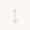 Heart Rook Bar in Solid White Gold-Astrid &amp; Miyu