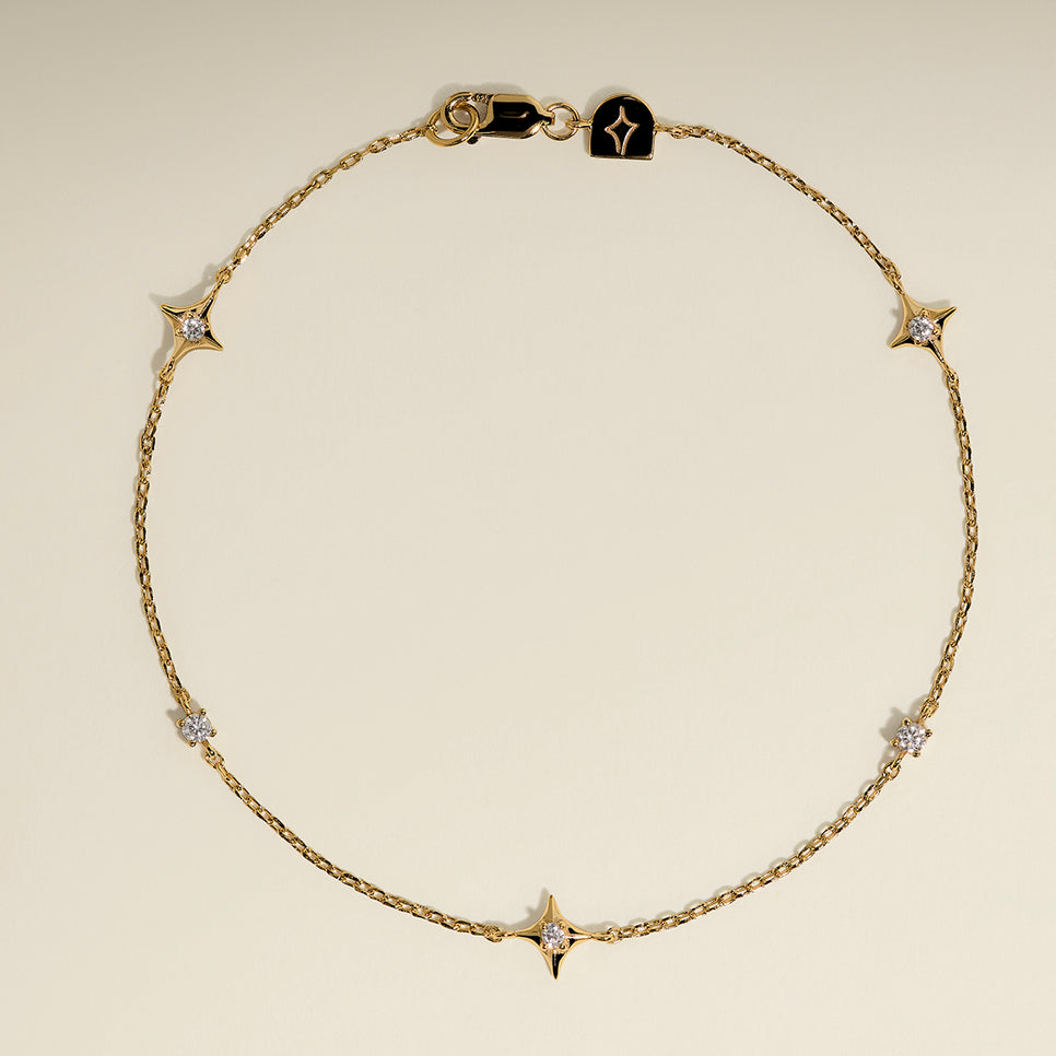 Cosmic Star Charm Bracelet in Gold-Astrid &amp; Miyu