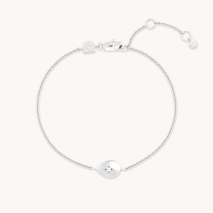 Bracelets - Pear Charm Bracelet in Silver - Charm Bracelet - Astrid &amp; Miyu