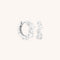Bridal Jewellery - Crystal Pear Huggies in Silver - Huggies - Astrid &amp; Miyu